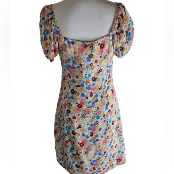 Andamane floral button-up mini dress with ruffle details size Large, brand new - Picture 8 of 10